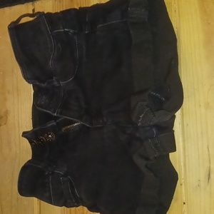 Black jean shorts
